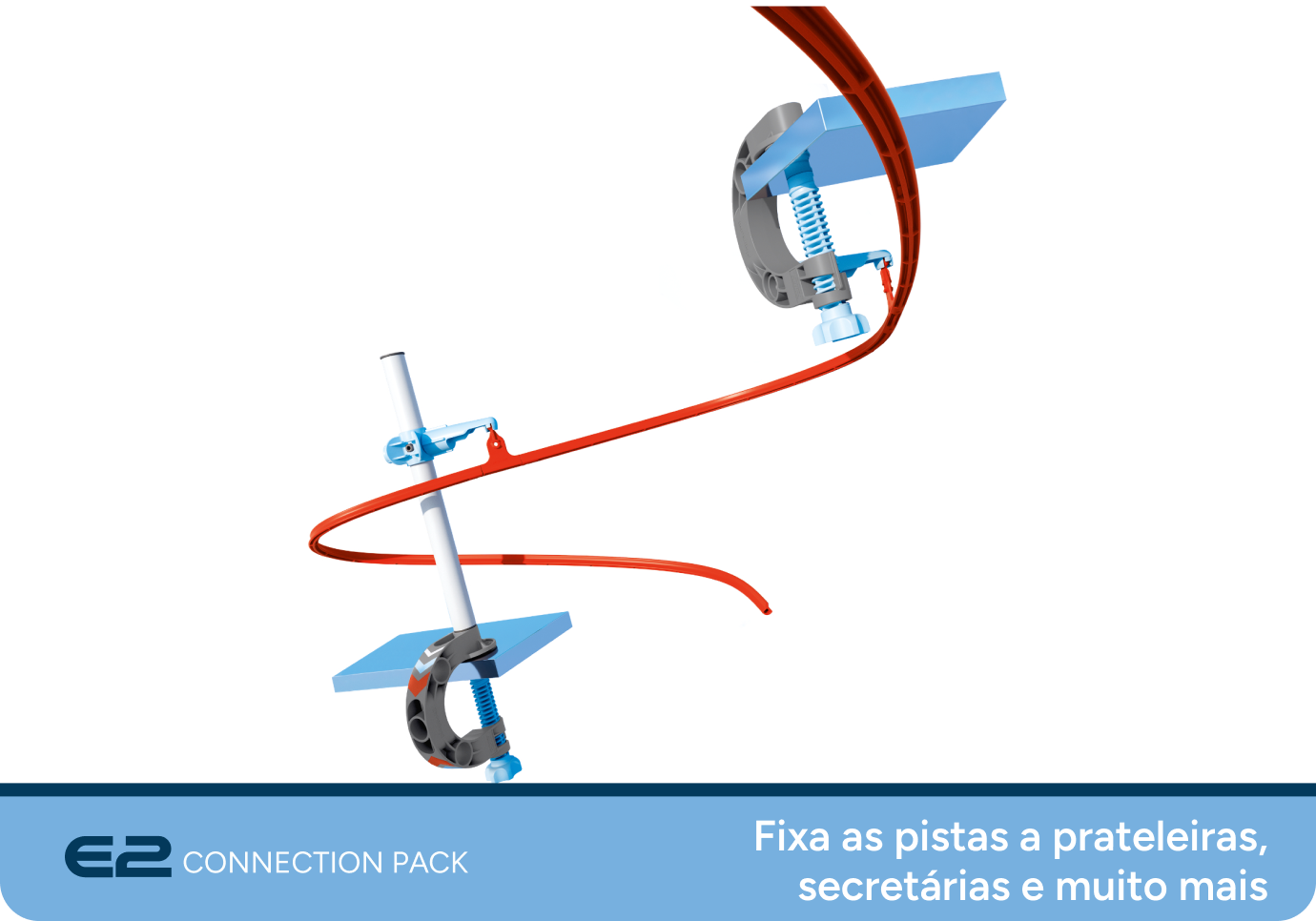 Seleção de produtos SKY TRAILS com o Connection Pack no centro – conjunto de expansão perfeito para diversão de construção em todo o quarto. 